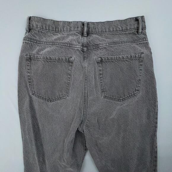 Pac Sun Jeans Womens 30 Black High Rise Straight Denim Cutoff Cropped Raw Hem - Picture 5 of 8